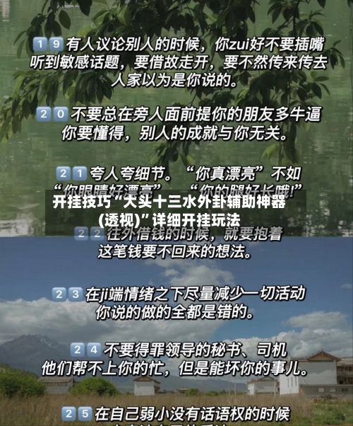 开挂技巧“大头十三水外卦辅助神器(透视)”详细开挂玩法-第1张图片