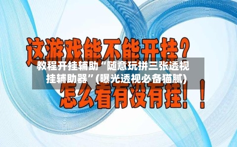 教程开挂辅助“随意玩拼三张透视挂辅助器	”(曝光透视必备猫腻)-第1张图片