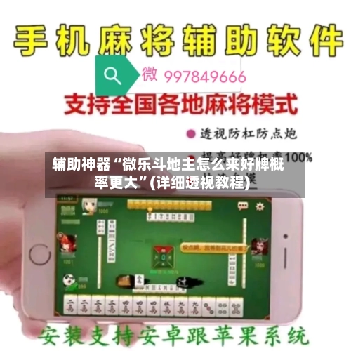 辅助神器“微乐斗地主怎么来好牌概率更大”(详细透视教程)-第1张图片