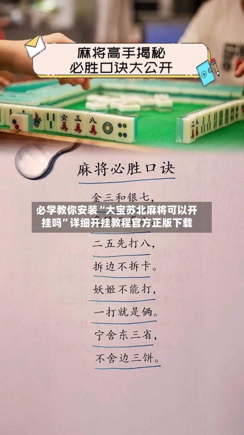 必学教你安装“大宝苏北麻将可以开挂吗	”详细开挂教程官方正版下载-第1张图片