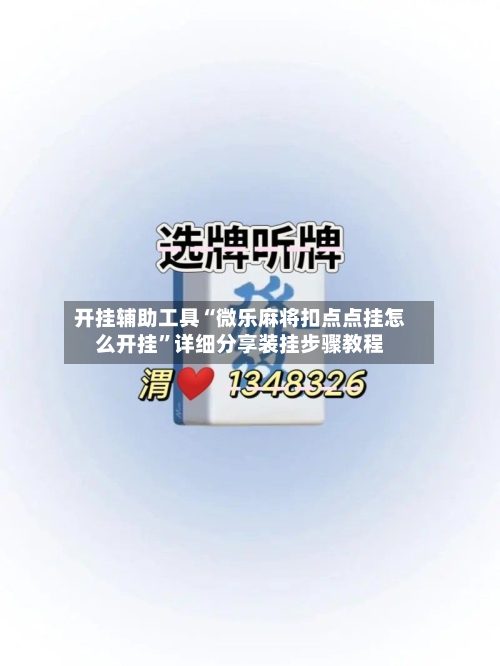 开挂辅助工具“微乐麻将扣点点挂怎么开挂”详细分享装挂步骤教程-第1张图片