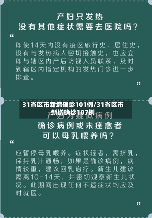 31省区市新增确诊101例/31省区市新增确诊107例-第1张图片