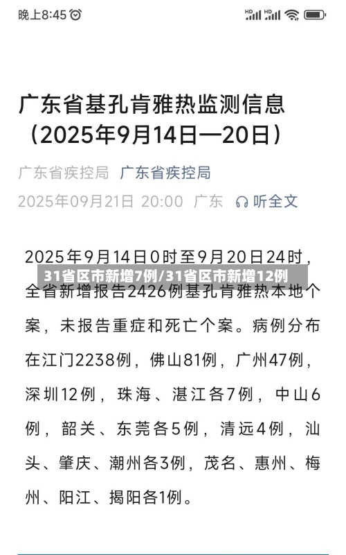 31省区市新增7例/31省区市新增12例-第1张图片