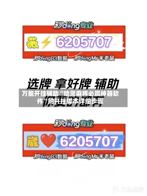 万能开挂辅助“哈灵麻将必赢神器软件	”附开挂脚本详细步骤-第1张图片