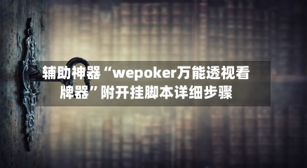 辅助神器“wepoker万能透视看牌器	”附开挂脚本详细步骤-第1张图片