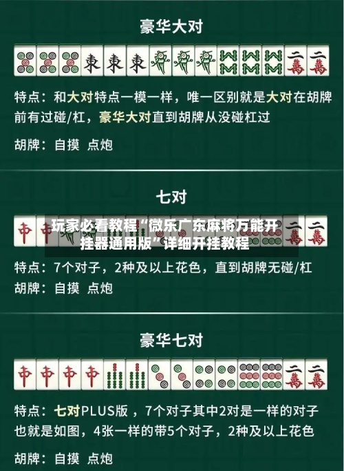 玩家必看教程“微乐广东麻将万能开挂器通用版”详细开挂教程-第1张图片