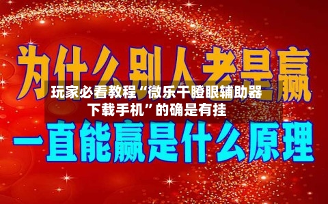 玩家必看教程“微乐干瞪眼辅助器下载手机”的确是有挂-第1张图片