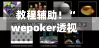 教程辅助！“wepoker透视挂辅助挂教程”原来有神器下载！-第1张图片