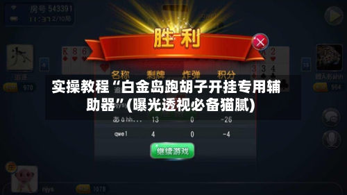 实操教程“白金岛跑胡子开挂专用辅助器”(曝光透视必备猫腻)-第1张图片