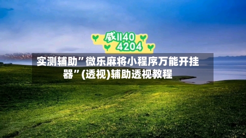 实测辅助”微乐麻将小程序万能开挂器	”(透视)辅助透视教程-第1张图片