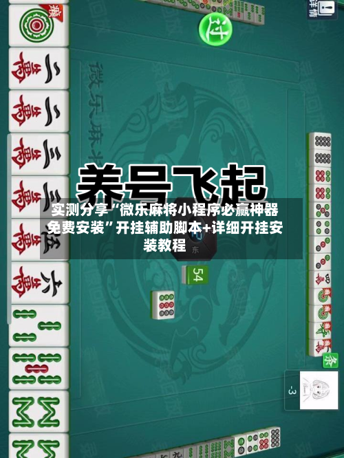 实测分享“微乐麻将小程序必赢神器免费安装	”开挂辅助脚本+详细开挂安装教程-第1张图片