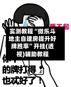 实测教程“微乐斗地主自建房提升好牌胜率”开挂(透视)辅助教程-第1张图片