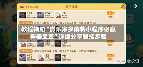 教程辅助“微乐家乡麻将小程序必赢神器免费	”详细分享装挂步骤-第1张图片