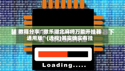 教程分享“微乐湖北麻将万能开挂器通用版”(透视)其实确实有挂-第1张图片