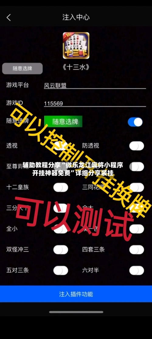 辅助教程分享“微乐龙江麻将小程序开挂神器免费	”详细分享装挂-第1张图片