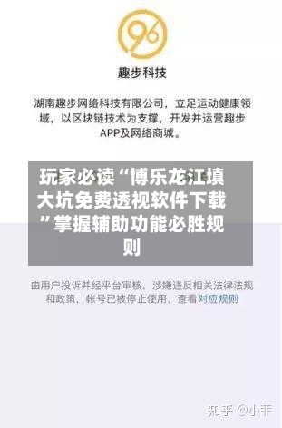 玩家必读“博乐龙江填大坑免费透视软件下载”掌握辅助功能必胜规则-第1张图片
