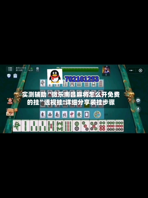 实测辅助“微乐南昌麻将怎么开免费的挂”透视挂!详细分享装挂步骤-第1张图片