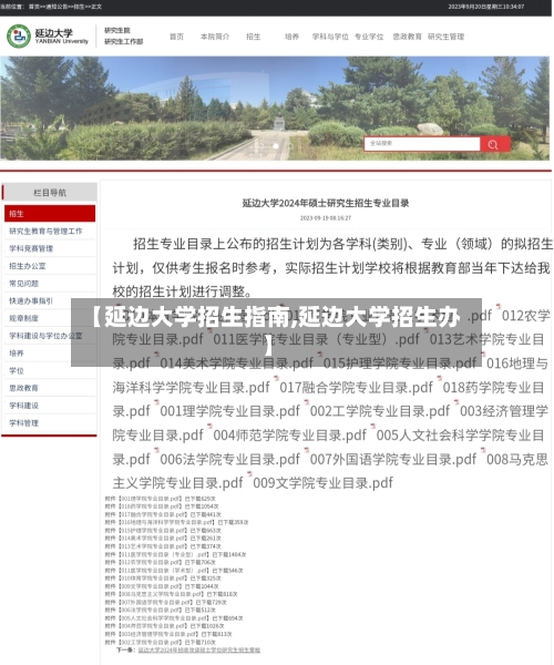 【延边大学招生指南,延边大学招生办】-第1张图片