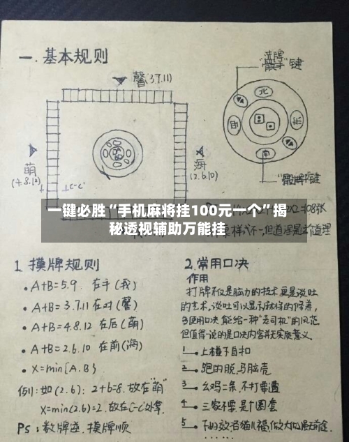 一键必胜“手机麻将挂100元一个”揭秘透视辅助万能挂-第1张图片