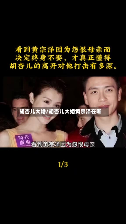 胡杏儿大婚/胡杏儿大婚黄宗泽在哪-第1张图片