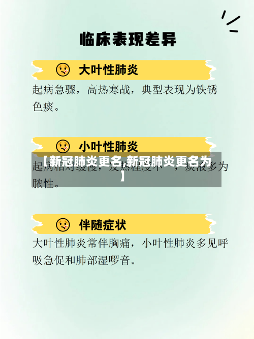 【新冠肺炎更名,新冠肺炎更名为】-第1张图片