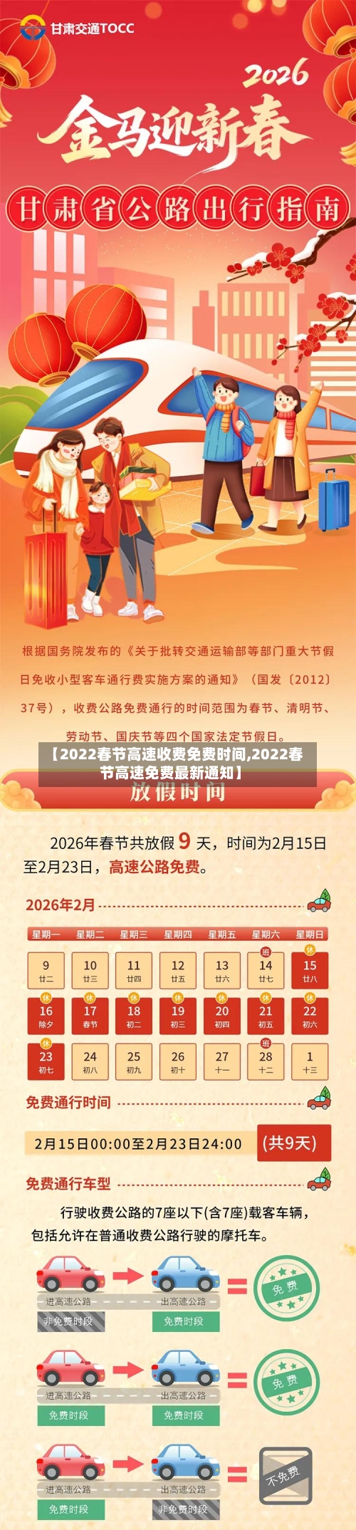 【2022春节高速收费免费时间,2022春节高速免费最新通知】-第1张图片