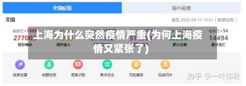 上海为什么突然疫情严重(为何上海疫情又紧张了)-第1张图片